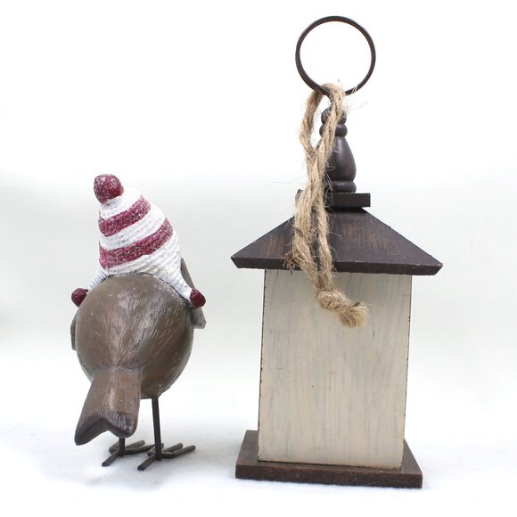 Christmas Cap Bird and Hanging Birdhouse For Decoration - Picture 3 of 10